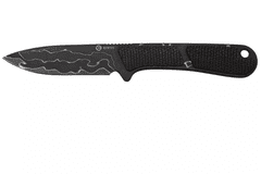 Civilight C23010-DS1 Mini Elementum pevný nôž na krk 5,7 cm, damašek, tmavozelená, Micarta, puzdro