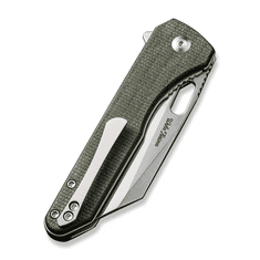 Civilight C23060-2 Nugz vreckový nôž 8 cm, Satin, zelená, Micarta