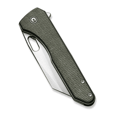 Civilight C23060-2 Nugz vreckový nôž 8 cm, Satin, zelená, Micarta