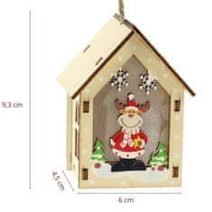 BOBIMARKET lampáš adventná na roraty pre deti drevená led vianočná lampička