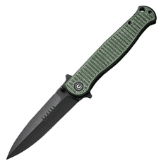 Civilight C23025-3 RS71 vreckový nôž 10,2 cm, Black Stonewash, zelená, Micarta