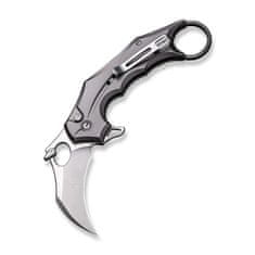 Civilight C16016B-3 Incisor II vreckový nôž - karambit 6,6 cm, Satin, sivá, hliník