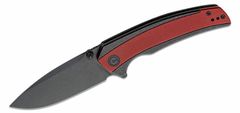 Civilight C20036-1 Teraxe vreckový nôž 8,8 cm, Black Stonewash, oceľ, červená burgundy, G10