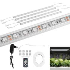 shumee Lampa na pestovanie rastlín 120 LED 50 cm 20 W 4 ks strieborná