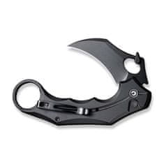 Civilight C16016B-1 Incisor II vreckový nôž - karambit 6,6 cm, celočierna, hliník