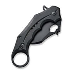 Civilight C16016B-1 Incisor II vreckový nôž - karambit 6,6 cm, celočierna, hliník