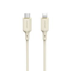 shumee SR vystužený kábel pre iPhone USB-C - Lightning 30W 2m, béžový