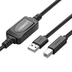 shumee Kábel pre tlačiareň, skener, USB-B - USB-A 2.0, 15 m, čierny