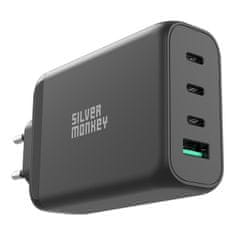 shumee GaN 130W nástenná nabíjačka 3x USB-C PD 1x USB-A 3.0 QC čierna