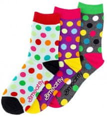 MEATFLY 3 PACK - ponožky Light Regular Dots socks S19 Multi pack (Veľkosť 36-39)