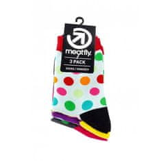 MEATFLY 3 PACK - ponožky Light Regular Dots socks S19 Multi pack (Veľkosť 36-39)