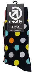 MEATFLY 3 PACK - ponožky LEXY Black Dots (Veľkosť 39-42)