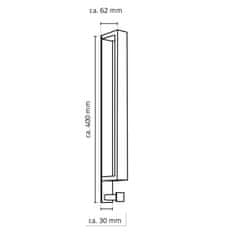 Ridder STYLE držiak uterákov 400x30mm, čierna mat 11122110 - Ridder