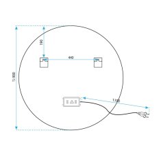 REA REA Zrkadlo LED 90cm, kartáčovaná meď HOM-05494 - Rea