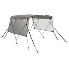 Vidaxl Strieška Bimini s 3 oblúkmi a sieť. stenami 183x(137-152)x137cm