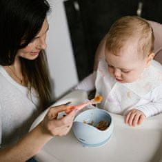 BabyOno Miska silikónová s prísavkou - blue 6m+