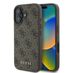 Guess Originálny zadný kryt hardcase 4G Classic GUHCP16MG4GFBR pre iPhone 16 Plus hnedý