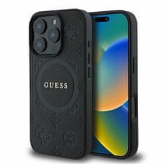 Guess Originálny zadný kryt Saffiano Peony Classic Logo MagSafe GUHMP16MPSAPSMEK pre iPhone 16 Plus čierny