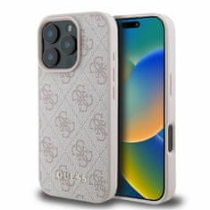 Guess Originálny zadný kryt hardcase 4G Classic GUHCP16LG4GFPI pre iPhone 16 Pro ružový