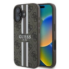 Guess Originálny pevný kryt 4G Printed Stripes MagSafe GUHMP16XP4RPSW pre iPhone 16 Pro Max hnedý