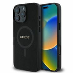 Guess Originálny zadný kryt Saffiano Classic Logo MagSafe GUHMP16MPSAHMCK pre iPhone 16 Plus čierny