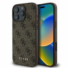 Guess Originálny zadný kryt hardcase 4G Classic GUHCP16LG4GFBR pre iPhone 16 Pro hnedý