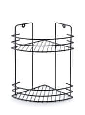 2-úrovňová kúpeľňová polica Carl 30 cm čierna
