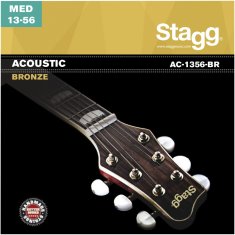 Stagg AC-1356-BR, sada strún pre akustickú gitaru, medium