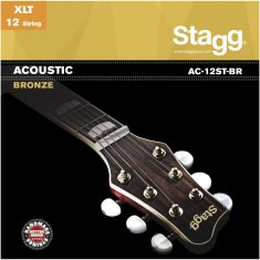 Stagg AC-12st-BR, sada strún pre 12-tich strunovú gitaru, extra-light