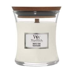 Woodwick WoodWick vonná sviečka s dreveným knôtom malá White Teak 85 g