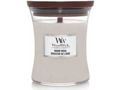 Woodwick Vonná sviečka WoodWick s dreveným knôtom malá Warm Wool 85 g