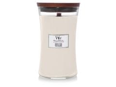 Woodwick WoodWick vonná sviečka s dreveným knôtom veľká White Teak 609 g