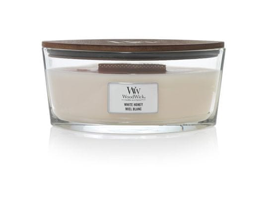 Woodwick Vonná sviečka WoodWick s dreveným knôtom Ellipse White Honey