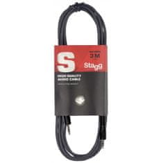 Stagg SAC6MP SMP SB, kábel mini JACK/mini JACK, 6m