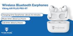 Bezdrôtové Bluetooth slúchadlá Viking AIR PLUS/ANC/BT/Bezdrôt/Biela