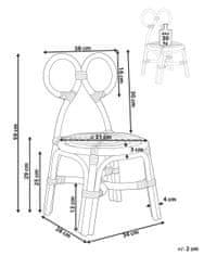 Beliani Detská ratanová stolička prírodná MIRTIA