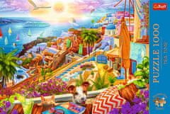 Trefl Puzzle Premium Plus Tea Time: Návšteva Santorini 1000 dielikov