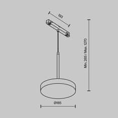 MAYTONI MAYTONI Koľajnicový systém Plato Magnetic track system Exility 15W 120d TR123-4-15W-DS-B