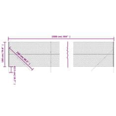 Vidaxl Drôtený plot, antracitový 1,8x10 m