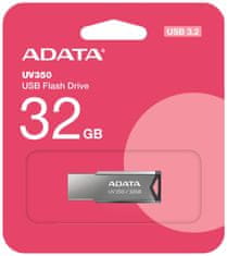 A-Data UV350/32GB/USB 3.1/USB-A/Strieborná