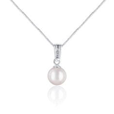 JwL Luxury Pearls Elegantný náhrdelník s morskou perlou Akoya a kryštály JL0658 (retiazka, prívesok)