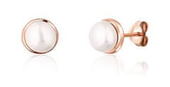 JwL Luxury Pearls Pozlátené náušnice s riečnou perlou JL0736