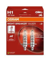 Osram OSRAM H1 12V 55W P14.5s NIGHT BREAKER SILVER plus 100% 2ks 64150NBS-2HB