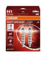 Osram OSRAM H1 12V 55W P14.5s NIGHT BREAKER LASER plus 150% viac svetla 2ks 64150NL-2HB