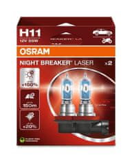 Osram OSRAM H11 12V 55W PGJ19-2 NIGHT BREAKER LASER plus 150% viac svetla 2ks 64211NL-2HB