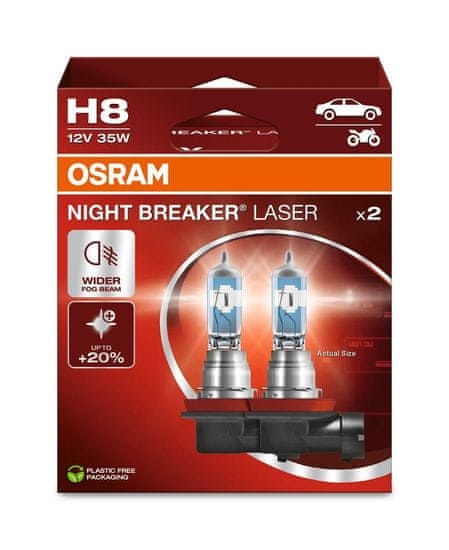 Osram OSRAM H8 12V 35W PGJ19-1 NIGHT BREAKER LASER plus 150% viac svetla 2ks 64212NL-2HB