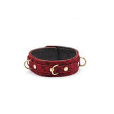 Liebe Seele Liebe Seele Ukiyo-e Luxury Collar & Leash (Red Rosy), sexy kožený obojok s vodítkom