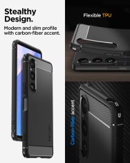 Spigen Rugged Armor, matte black - Sony Xperia 1 VI