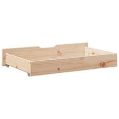 Vidaxl Zásuvky pod posteľ s kolieskami 2 ks 95x55x16 cm, borovica