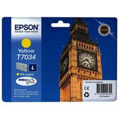 Epson atramentová náplň/ C13T70344010/ WP-4000/ 4500/ 800 strán/ Žltá